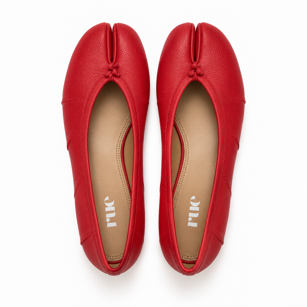 Cherry Tabi Ballet Flats