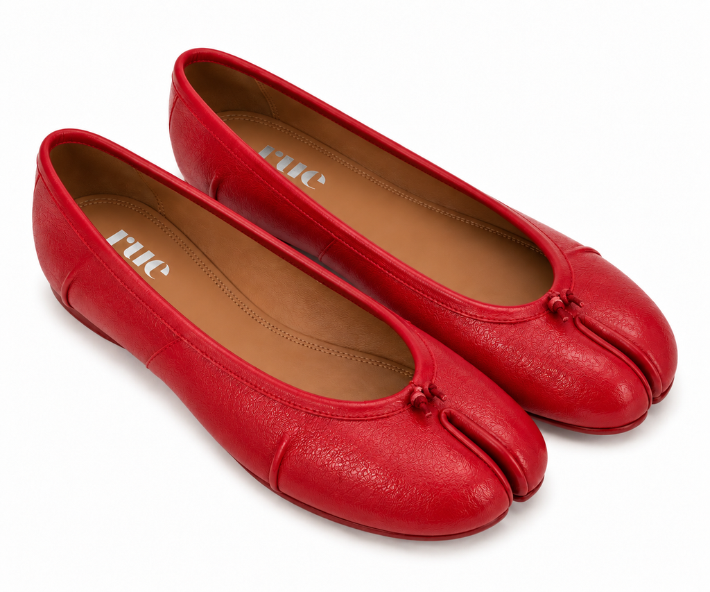 Cherry Tabi Ballet Flats