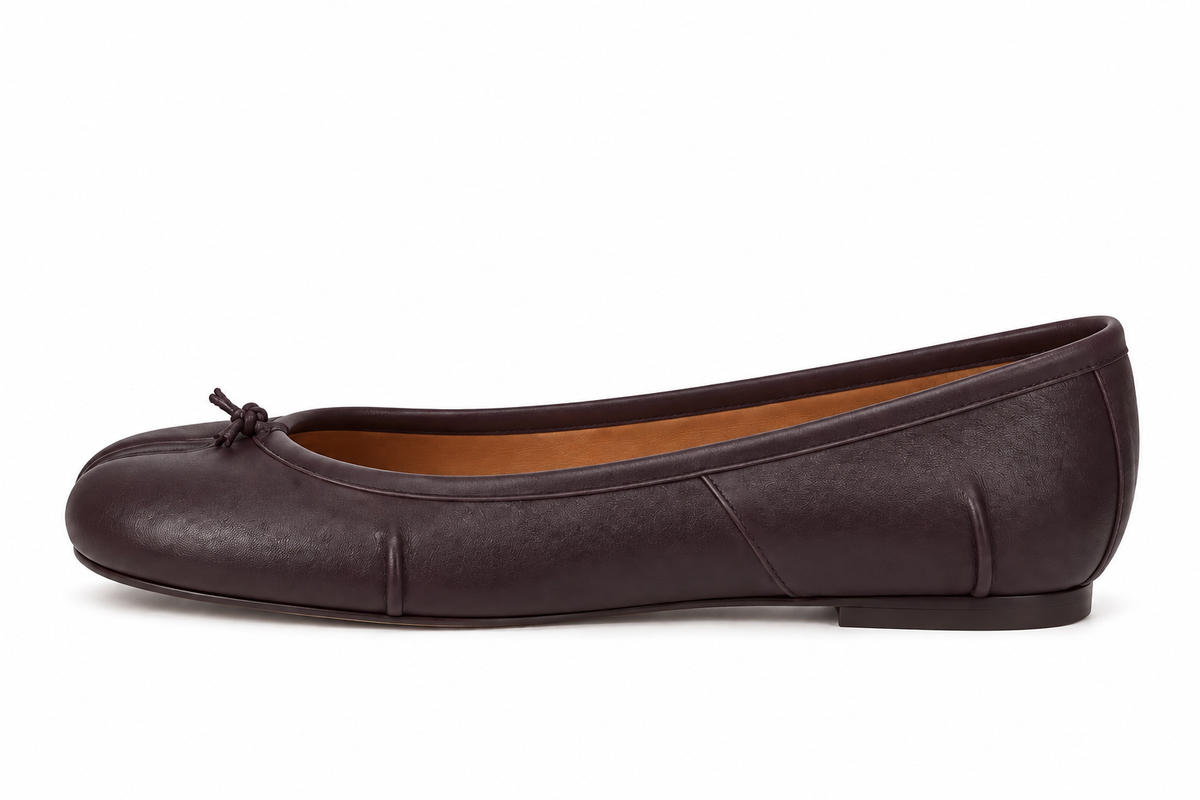 Oxblood Tabi Ballet Flats